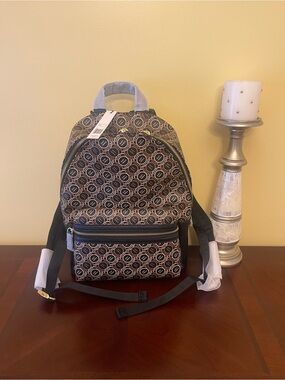 NEW Marc Jacobs medium black/tan Patterned Backpack - Versatile Everyday Bag